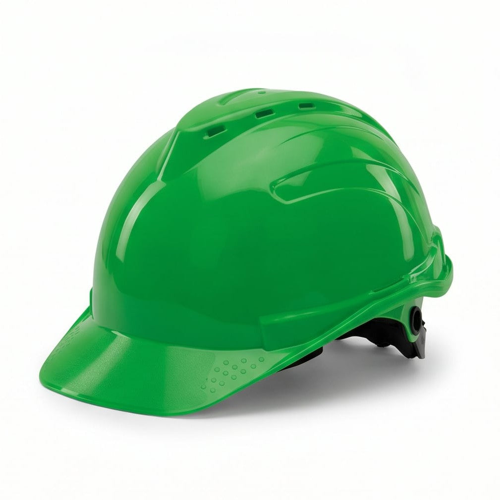 خوذة أمان خضراء، موديل Gariox، HDPE، مقاس 52-62 سم، تهوية وحماية عالية للصدمات - 2