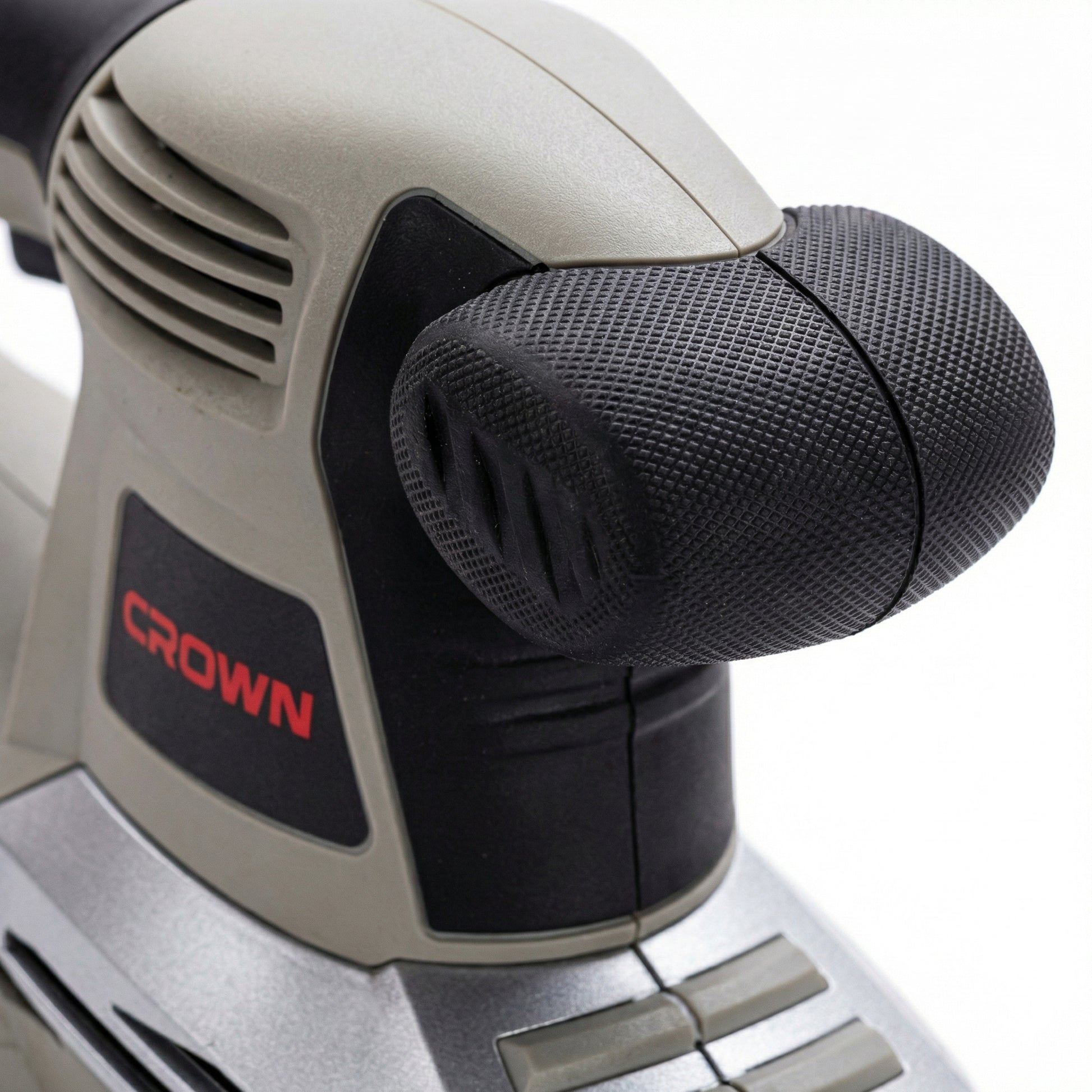 صنفرة تشطيب Crown CT13401، 320 واط، 220 فولت، مقبض مطاطي ناعم، تشطيب دقيق وسلس
