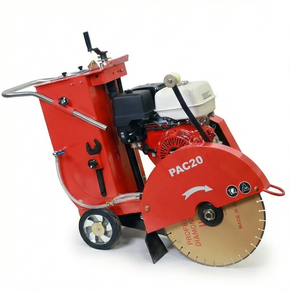 ماكينة قطع أسفلت 20 بوصة (PAC20)، محرك هوندا GX390، عمق قطع 180 مم، أداء ثابت للقطع العميق - 1