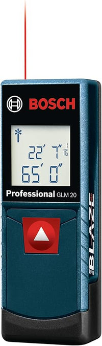 مقياس ليزر 20 متر GLM20، أزرق، خفيف الوزن، مقاوم للماء، قياس سريع ودقيق - 6