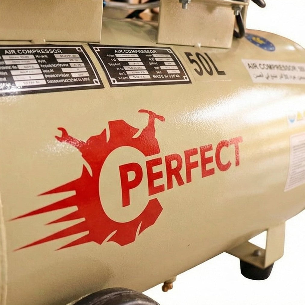 ضاغط هواء صامت MY5002 (50L)، 220V، 8 بار، خزان 50 لتر، أداء ثابت وهادئ - 3