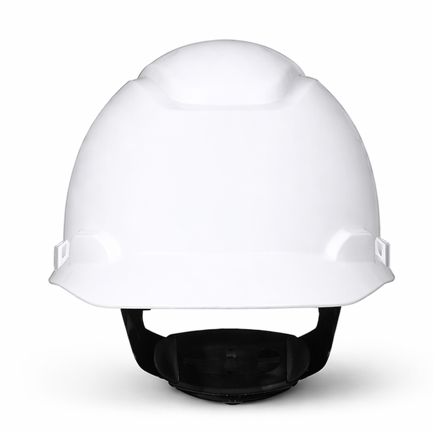 خوذة أمان بيضاء، موديل 3M، HDPE/ABS، قابلة للتعديل 52-62 سم، حماية عالية للصدمات - 2