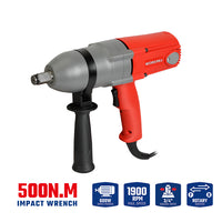 مفتاح صدمات كهربائي 3/4 بوصة، WP470701، 220-240 فولت، 600 واط، عزم 500 نيوتن متر، أداء قوي للفك والربط
