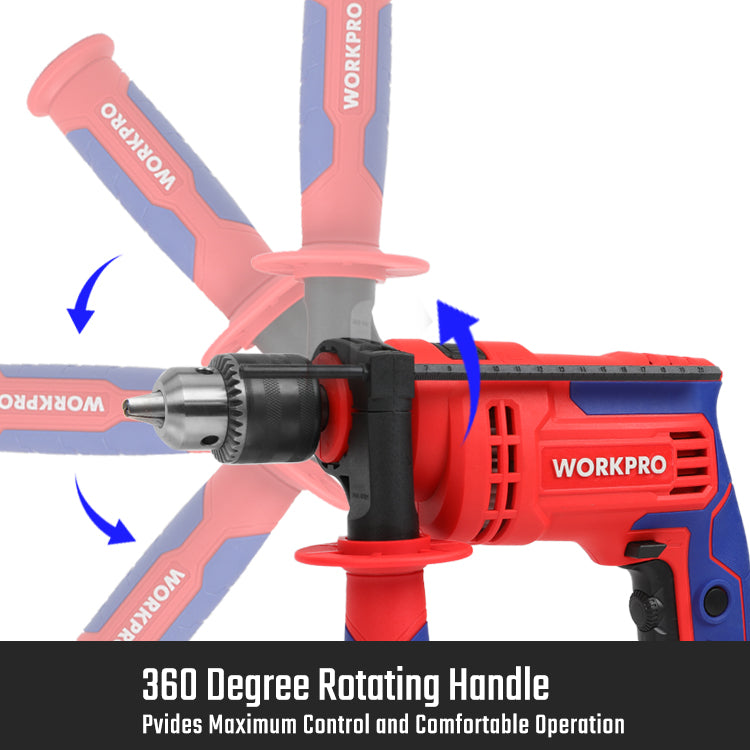 مثقاب صدمات احترافي 13 مم، WP470200، 710 واط، 220-240 فولت، للثقب القوي والدقيق