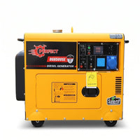 مولد ديزل صامت Hi-Perfect DG6500SE (5.5KW)، 220 فولت، تشغيل كهربائي، أداء مستمر - 1