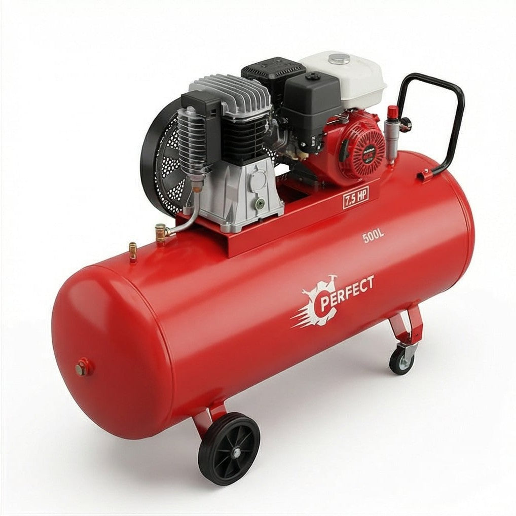 مكبس هواء 500 لتر، (N500-ES)، قدرة 11.7 حصان، ضغط 175 PSI، أداء قوي ومتواصل - 2
