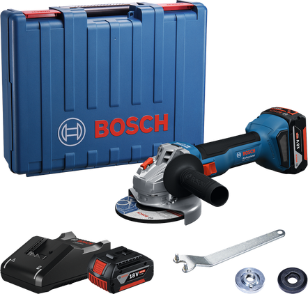 Bosch, Cordless Angle Grinder, 18V, 11000 rpm, 100 mm Disc, Efficient Cutting and Grinding